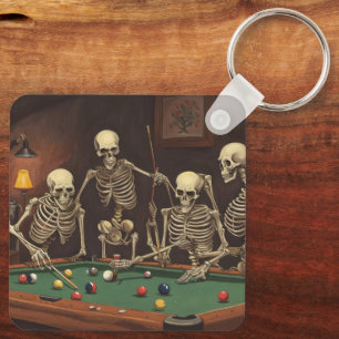 Porte-clés Skeletons dans un bar