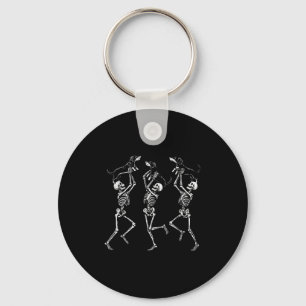Porte-clés Skeletons Dansants Rétro Dachshund Cute Halloween