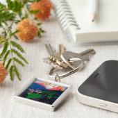 Porte-clés Ski à l'affiche promotionnelle de Combloux (Côté)