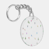 Porte-clés Ski alpin d'hiver Ski Ski Ski Motif (Devant gauche)