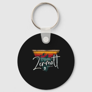 Porte-clés Ski alpin vintage Zermatt Alpes suisses Suisse
