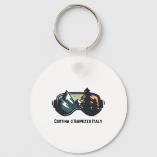 Porte-clés Ski Cortina D'ampezzo Italie Ski De Montagne T Hom