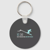 Porte-clés Ski Dad Funny Cute Winter Skiing Gift  (Recto)