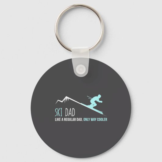 Porte-clés Ski Dad Funny Cute Winter Skiing Gift  (Recto)