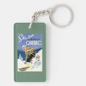 Porte-clés Ski de femme - affiche anglaise et française (Dos)