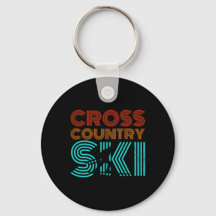 Porte-clés Ski de fond de ski de fond rétrographique Sports d