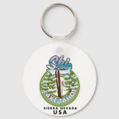 Porte-clés Ski Lake Tahoe Sierra Nevada USA (Verso)