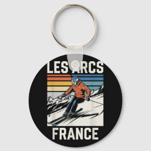 Porte-clés Ski Les Arcs France, Ski Français Montagne T-