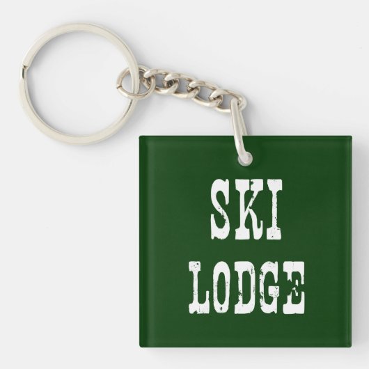 Porte-clés Ski Lodge Green (Devant)