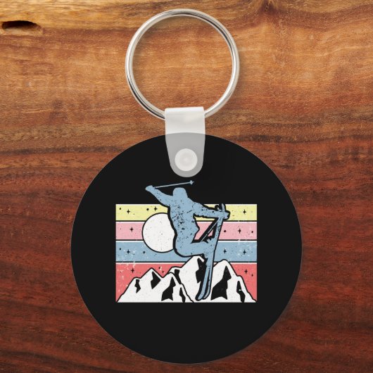 Porte-clés Ski Rétro (Recto)