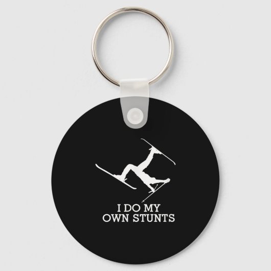 Porte-clés Ski Shirt - I Do My Own Stunts - Funny Skiing Tee  (Recto)