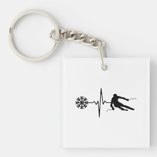 Porte-clés Ski - Ski Heartbeat (Devant)