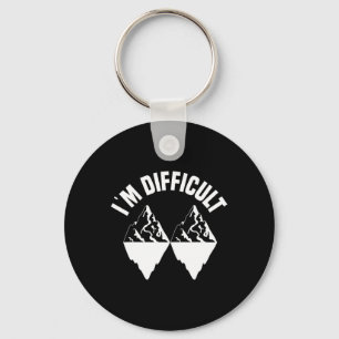 Porte-clés Ski Skier Snowboard Snowboard Je suis difficile S