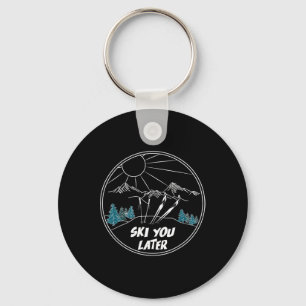 Porte-clés Ski Vous Plus Tard Sports D'Hiver Vintage Poudre S