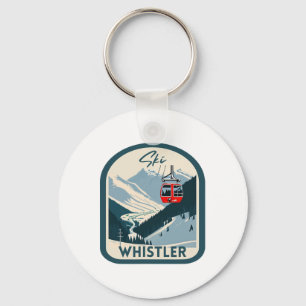 Porte-clés Ski Whistler Rétro Vintage Style Ski Whistler