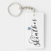 Porte-clés Skiathos Coeur Design Avec Drapeau Grec (Devant)