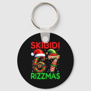 Porte-clés Skibidi 67 Rizzmas Drôle Six Sept Meme Noël
