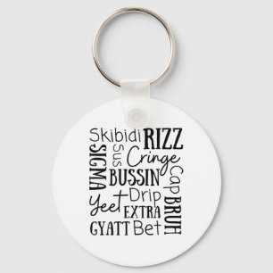 Porte-clés Skibidi Rizz Drôles de gosses Rizz Bussin Gen Z No