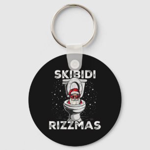 Porte-clés Skibidi Rizzmas Drôle Toilette Père Noël Eléphant