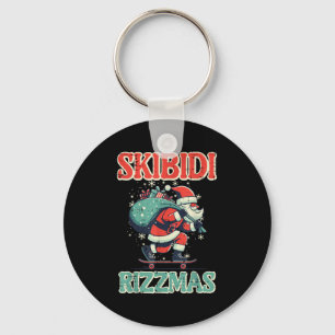 Porte-clés Skibidi Rizzmas Santa Drôle de Noël Garçons Adoles