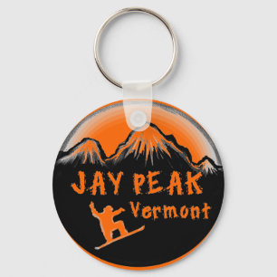 Porte-clés Skieur artistique maximal du Vermont de geai