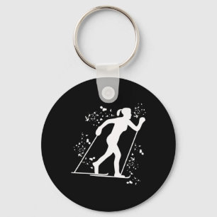 Porte-clés Skieur de fond Ski nordique Xc _5