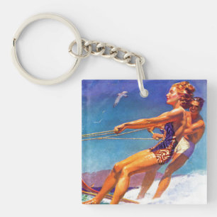 Porte-clés Skieur de l'eau par McClelland Barclay