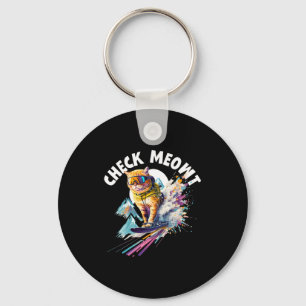 Porte-clés Skieur de montagne cool snowboard pour hommes femm