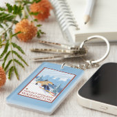 Porte-clés Skieur de neige de Downhhill - bâti Spokane, (Devant droit)