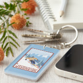 Porte-clés Skieur de neige de Downhhill - passage de (Devant droit)