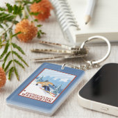 Porte-clés Skieur de neige de Downhhill - passage de (Devant droit)