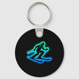 Porte-clés Skieur Ski Enfants Hommes Garçons Skiant