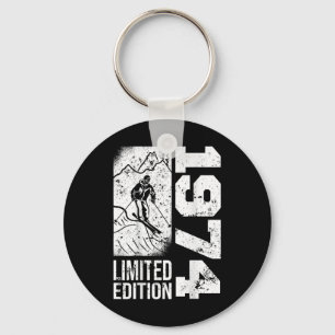 Porte-clés Skieurs Skieur Vintage Né 1974 Anniversaire Ski Sk