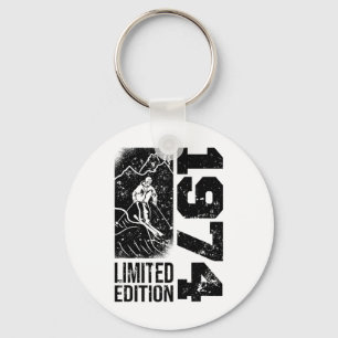 Porte-clés Skieurs Skieur Vintage Né 1974 Anniversaire Ski Sk