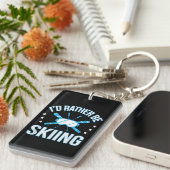 Porte-clés Sking | I'd Rather Be Skiing (Devant droit)
