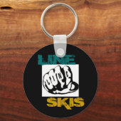 Porte-clés Skis de ligne (Recto)