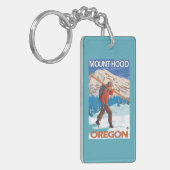 Porte-clés Skis de transport de neige de skieur - capot de (Devant gauche)