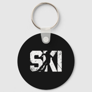 Porte-clés Skis Sports d'hiver Cadeau drôle Ski Vintage