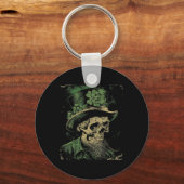 Porte-clés Skull Skeleton - Leprechaun St. Patrick's Day Sain (Recto)