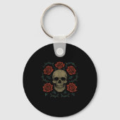 Porte-clés Skull With Roses Gothic Floral Dark Aesthetic Appa (Recto)
