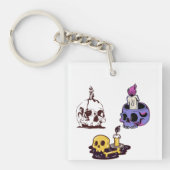 Porte-clés Skulls and Candles Illustration Set (Devant)