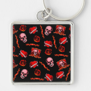 Porte-clés Skully Valentine Tattoos