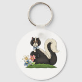 Porte-clés Skunk Avec Fleurs (Recto)