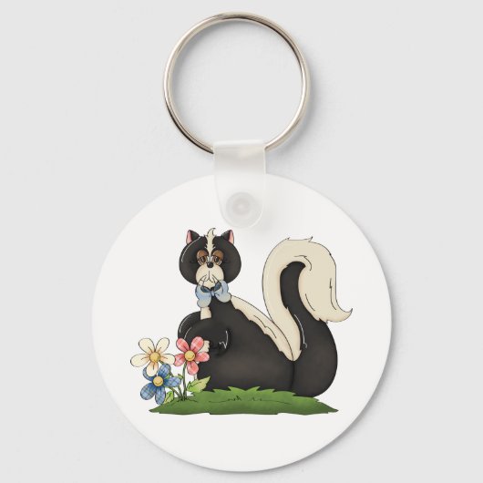 Porte-clés Skunk Avec Fleurs (Verso)