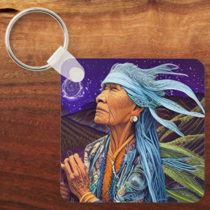 Porte-clés Sky Road Walker Native American Fantasy Art
