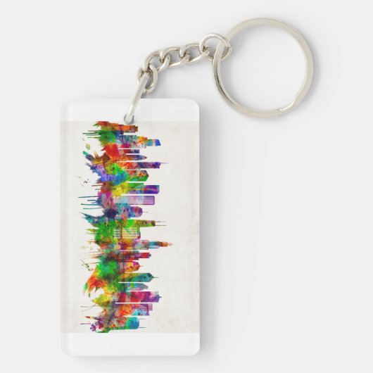 Porte-clés Skyline de l'Illinois (Dos)