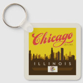 Porte-clés Skyline de l'Illinois (Recto)
