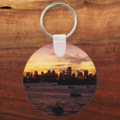 Porte-clés Skyline de Miami en Floride au coucher du soleil (Recto)