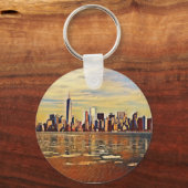 Porte-clés Skyline New York Abstrait (Recto)