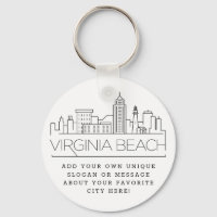 Skyline stylisé Virginia Beach | Slogan personnali